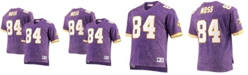 Mitchell & Ness Men's Randy Moss Purple Minnesota Vikings Retired Player Name and Number Acid Wash Top